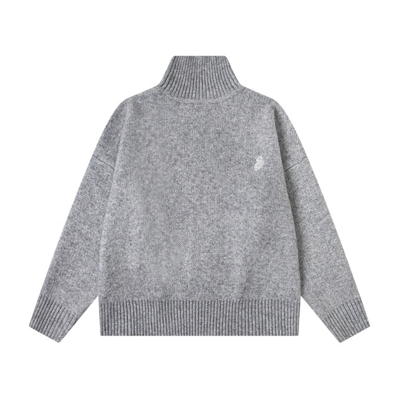 Stussy Sweaters - Stussy Heather Gray Cowl Neck Sweater